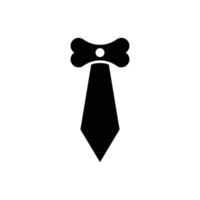 gravata e osso combinação vetor logotipo ícone.