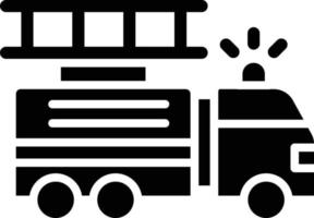 ilustração de design de ícone de vetor de caminhão de bombeiros