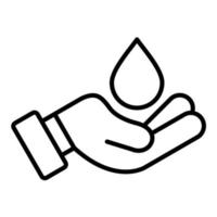 mão água vetor ícone