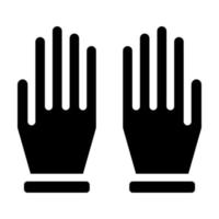 ícone de vetor de luvas de mão