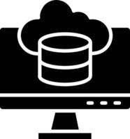 ilustração de design de ícone de vetor de banco de dados em nuvem