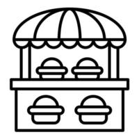 hamburguer carrinho vetor ícone