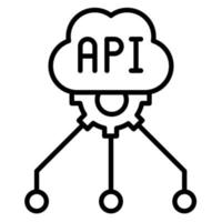 rede api vetor ícone