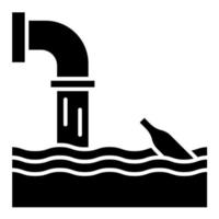 ícone de vetor de poluição da água