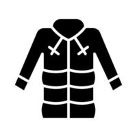 ícone de vetor de jaqueta de inverno