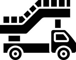 ilustração de design de ícone de vetor de caminhão de escada
