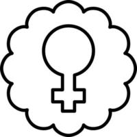 fêmea símbolo vetor ícone