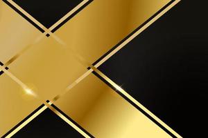 luxo padrão poligonal abstrato com ouro vetor