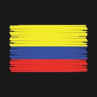 vetor de pincel de bandeira da colômbia