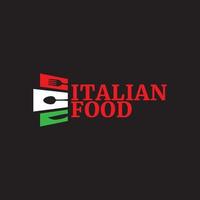italiano Comida restaurante faca talheres ilustração logotipo vetor ícone símbolo ilustração Projeto modelo