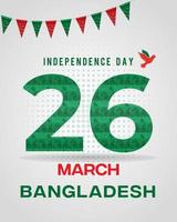 Dia 26 marcha feliz independência dia do Bangladesh vetor