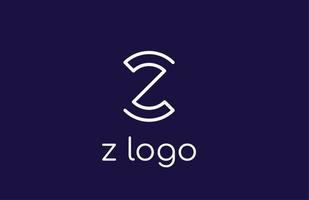 z simples logotipo. dentro branco. limpar \ limpo e elegante. vetor