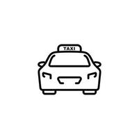 Táxi linha ícone isolado em branco fundo vetor