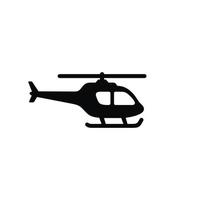 helicóptero ícone isolado em branco fundo vetor
