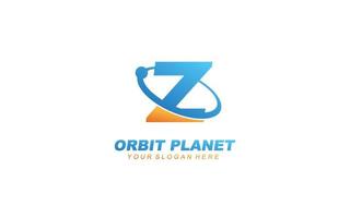 z planeta logotipo Projeto inspiração. vetor carta modelo Projeto para marca.