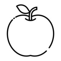 maçã, fruta linha ícone. vetor