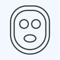 ícone facial mascarar. relacionado para barbearia símbolo. beleza salão. simples ilustração vetor