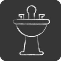 ícone cabelo lavar afundar. relacionado para barbearia símbolo. beleza salão. simples ilustração vetor