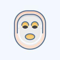 ícone facial mascarar. relacionado para barbearia símbolo. beleza salão. simples ilustração vetor