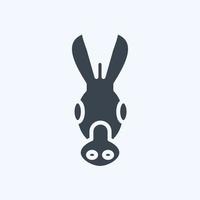 ícone burro. relacionado para animal cabeça símbolo. simples Projeto editável. simples ilustração vetor