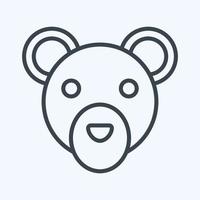 ícone neve urso. relacionado para animal cabeça símbolo. simples Projeto editável. simples ilustração vetor