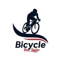 bicicleta homem silhueta logotipo Projeto vetor