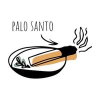 rabisco palo santo, meditação, auto Cuidado vetor