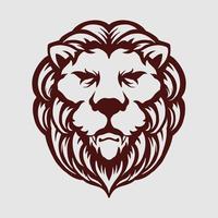 logotipo vintage do mascote do leão principal vetor