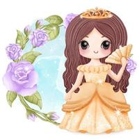 ilustração de princesa bonitinha vetor