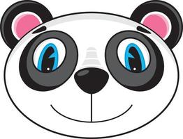fofa desenho animado panda Urso face vetor