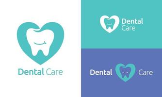 isto dental Cuidado logotipo é uma símbolo do a amor e Cuidado nós colocar para dentro mantendo saudável e lindo sorri. você pode usar isto logotipo para seu clínica ou seu produtos vetor