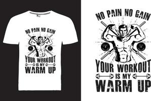 design de camiseta fitness vetor