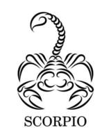 Escorpião zodíaco linha arte vetor eps 10