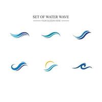 logotipo da onda de água vetor