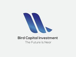 pássaro capital logotipo Projeto vetor