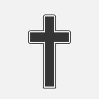 Cruz ícone. religião símbolo. Páscoa celebração. vetor em branco fundo