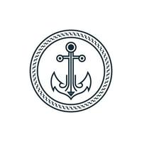 âncora logotipo ícone barco navio marinho marinha vetor