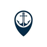 âncora logotipo ícone barco navio marinho marinha vetor