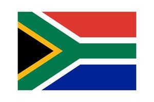 sul África bandeira original Tamanho e cores vetor