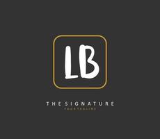 eu b Libra inicial carta caligrafia e assinatura logotipo. uma conceito caligrafia inicial logotipo com modelo elemento. vetor