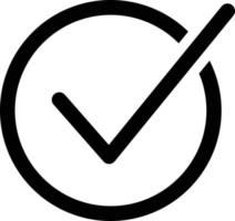 aprovação Verifica ícone isolado, qualidade sinal, Preto Carraça símbolo vetor