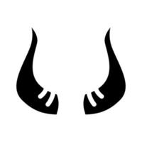 touro animais selvagens animal glifo ícone vetor ilustração