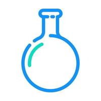 volta fundo frasco químico artigos de vidro laboratório cor ícone vetor ilustração