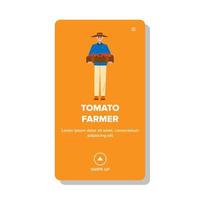 tomate agricultor vetor