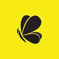 Preto borboleta logotipo ícone símbolo vetor