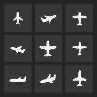 avião ícones vetor imagem