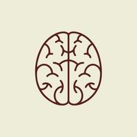 cérebro esboço logotipo Projeto vetor