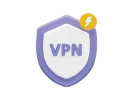 vpn vetor ícone 3d Renderização ilustração