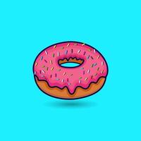 rosquinhas Prêmio ilustração vetor desenhado Projeto definir. açúcar calorias rosquinha mínimo cafeteria doce Rosa arte, Comida com elemento e isolado, vetor Projeto.