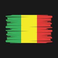 vetor de pincel de bandeira do mali